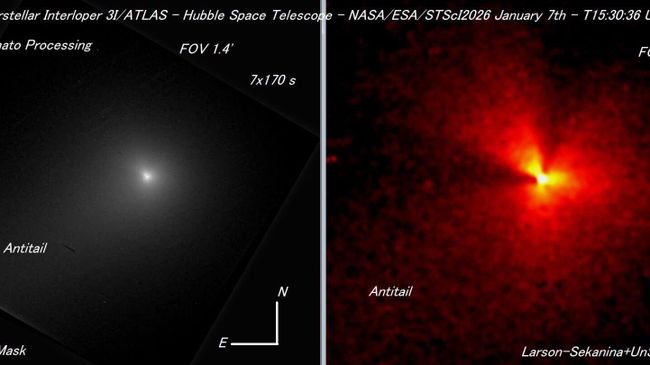 Изображение межзвездного объекта 3I/ATLAS. 7 января 2026 года