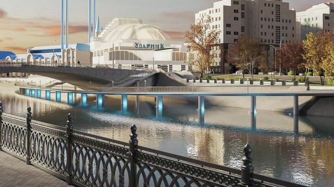 Проект пешеходного моста на Болотной набережной в Москве