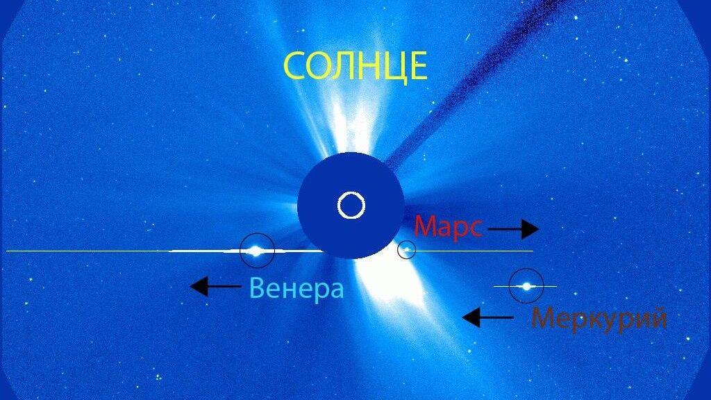 Венера, Меркурий и Марс начали появляться рядом с Солнцем на космических снимках звезды Венера, Меркурий и Марс начали появляться рядом с Солнцем на космических снимках звезды - РИА Новости, 1920, 15.01.2026