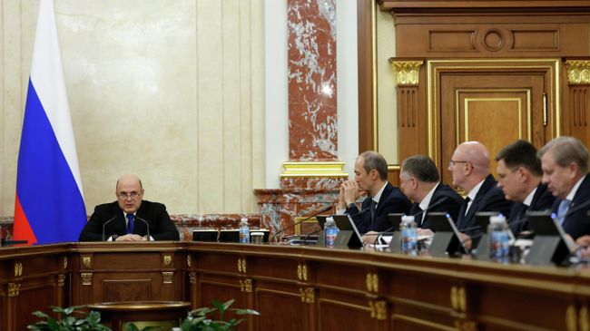 Председатель правительства РФ Михаил Мишустин проводит заседание кабинета министров РФ