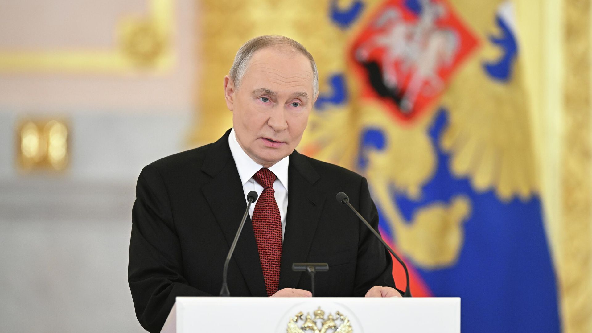 Президент РФ Владимир Путин выступает на церемонии вручения верительных грамот чрезвычайными и полномочными послами иностранных государств Президент РФ Владимир Путин выступает на церемонии вручения верительных грамот чрезвычайными и полномочными послами иностранных государств - РИА Новости, 1920, 15.01.2026