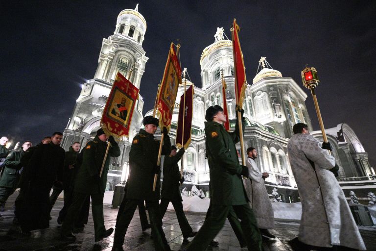 Крестный ход в Главном храме Вооруженных Сил РФ в Московской области Крестный ход в Главном храме Вооруженных Сил РФ в Московской области
