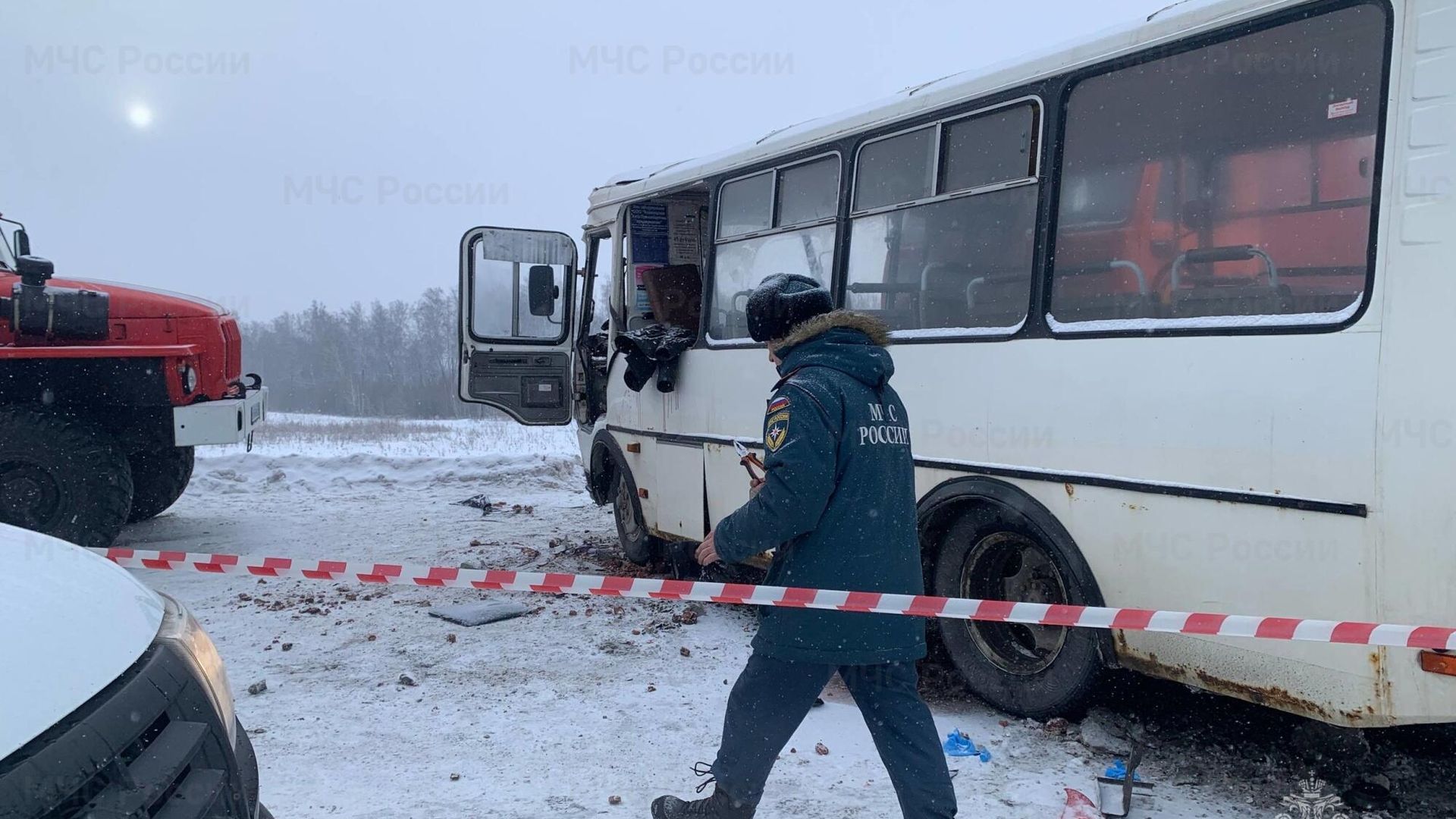 ДТП с автобусом в Коркинском муниципальном округе в Челябинской области - РИА Новости, 1920, 19.01.2026