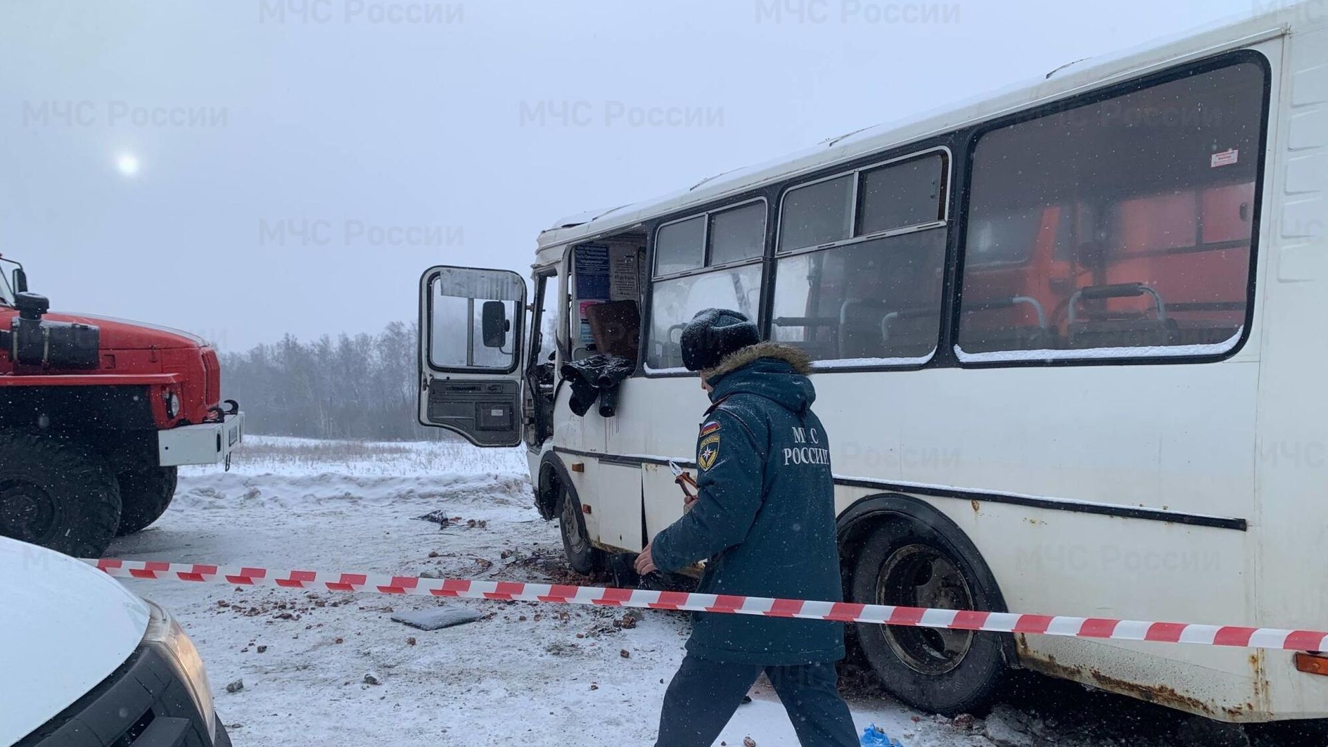 ДТП с автобусом в Коркинском муниципальном округе в Челябинской области ДТП с автобусом в Коркинском муниципальном округе в Челябинской области - РИА Новости, 1920, 19.01.2026