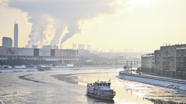 Морозная погода в Москве