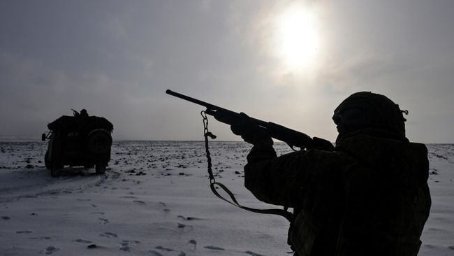 Военнослужащий ВС РФ в зоне проведения СВО