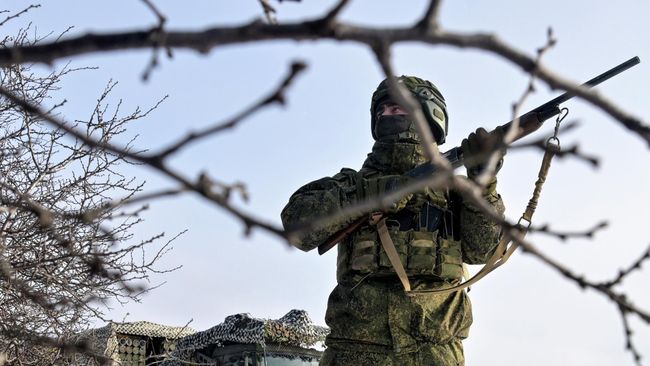 Российский военнослужащий в зоне проведения спецоперации