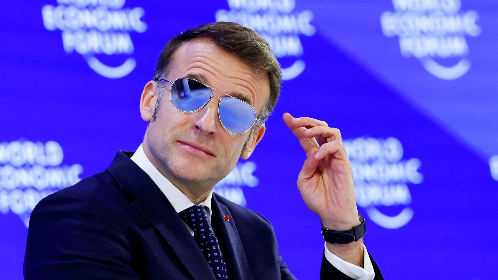Президент Франции Эммануэль Макрон на экономическом форуме в Давосе Президент Франции Эммануэль Макрон на экономическом форуме в Давосе - РИА Новости, 1920, 07.02.2026