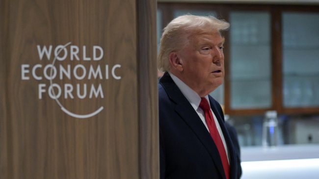Президент США Дональд Трамп на Всемирном экономическом форуме в Давосе