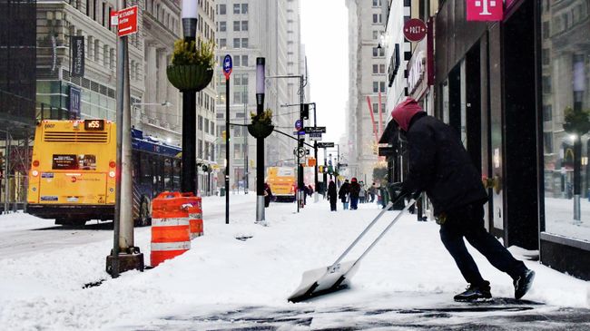 Уборка снега в Нью-Йорке