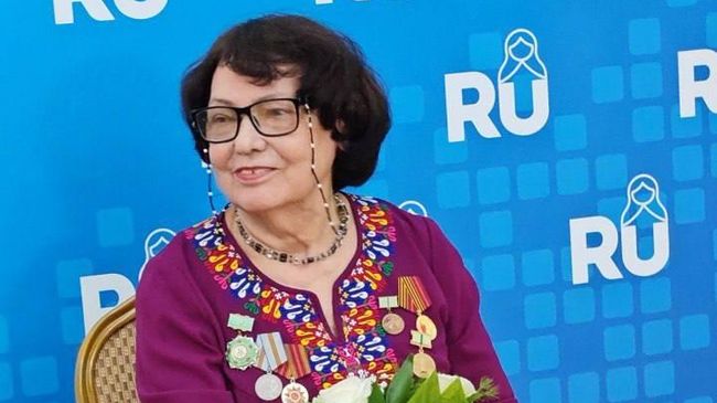 Встреча с жительницей блокадного Ленинграда Галиной Мамедовой в Русском доме в Ашхабаде
