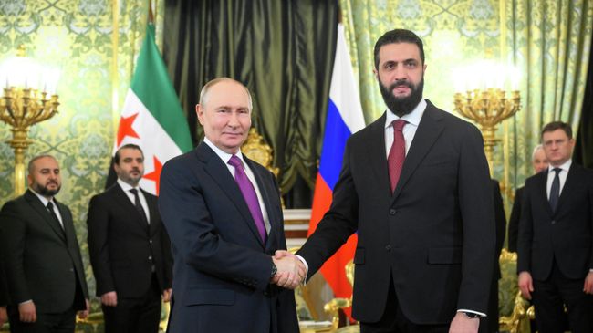 Переговоры Путина и лидера Сирии аш-Шараа 