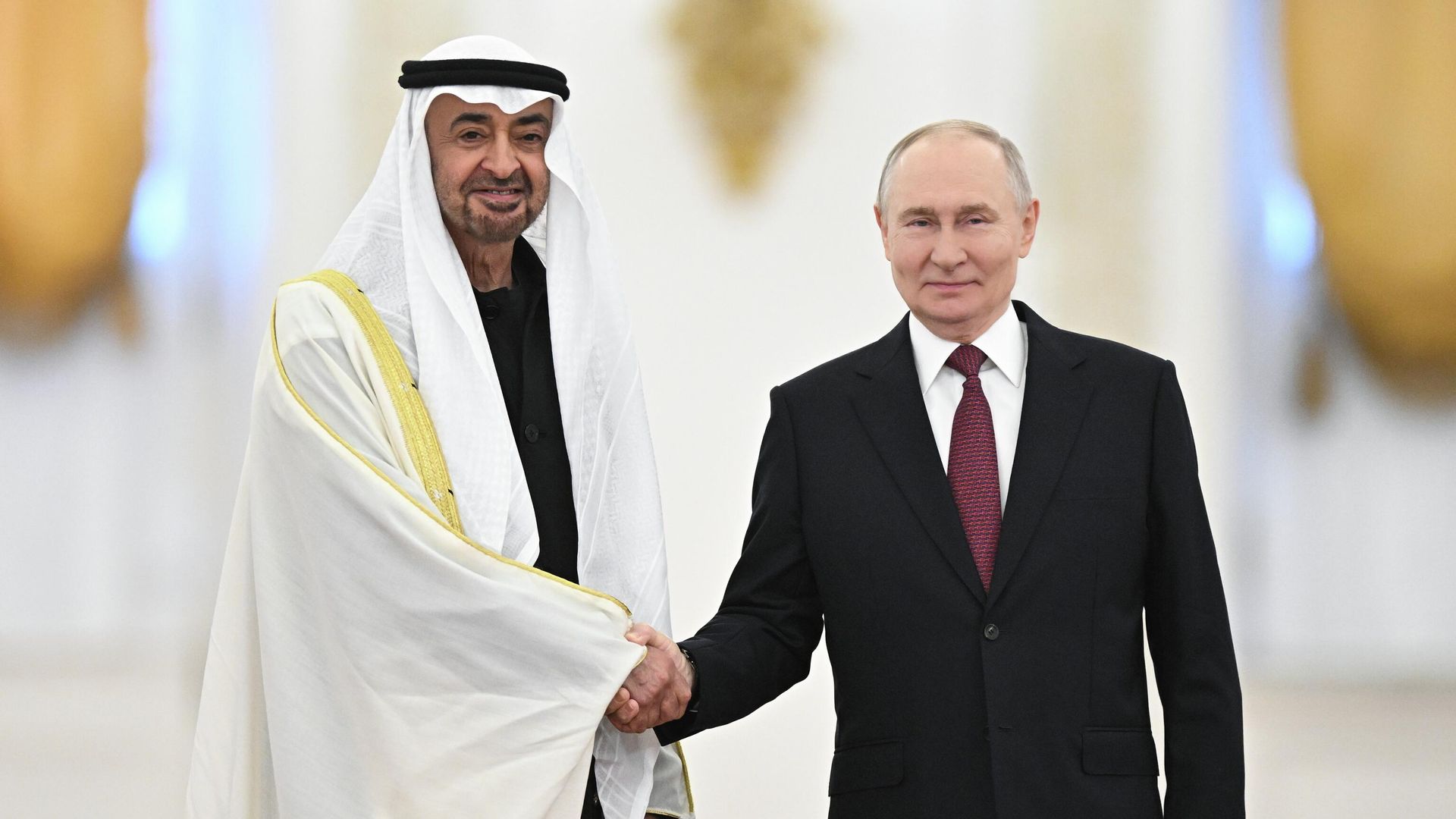 Президент РФ Владимир Путин и президент ОАЭ Мухаммед бен Заид Аль Нахайян во время встречи в Москве - РИА Новости, 1920, 29.01.2026
