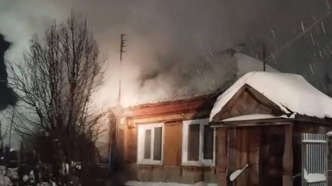 Пожар в частном доме в городе Нижний Ломов Пензенской области
