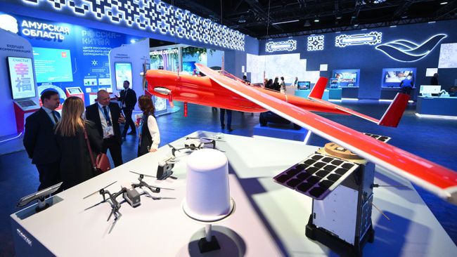 Беспилотник Геоскан на выставке Made in Russia в рамках международного экспортного форума Сделано в России в Москве
