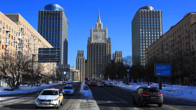 Здание Министерства иностранных дел РФ на в Москве