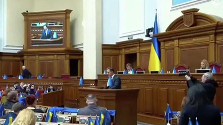 Генеральный секретарь НАТО Марк Рютте выступает перед полупустым залом Верховной рады Генеральный секретарь НАТО Марк Рютте выступает перед полупустым залом Верховной рады - РИА Новости, 1920, 03.02.2026