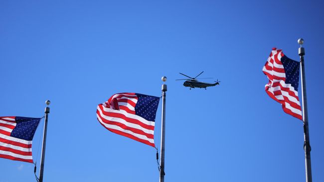 Флаги США в Вашингтоне