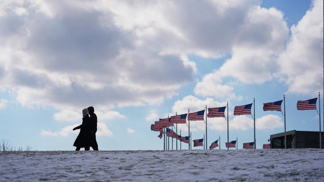 Флаги США в Вашингтоне