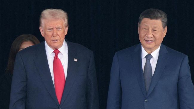 Дональд Трамп и Си Цзиньпин во время встречи
