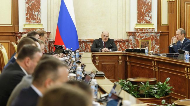 Председатель правительства РФ Михаил Мишустин проводит заседание кабинета министров РФ