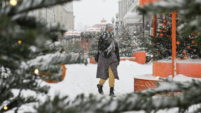 Снегопад в Москве