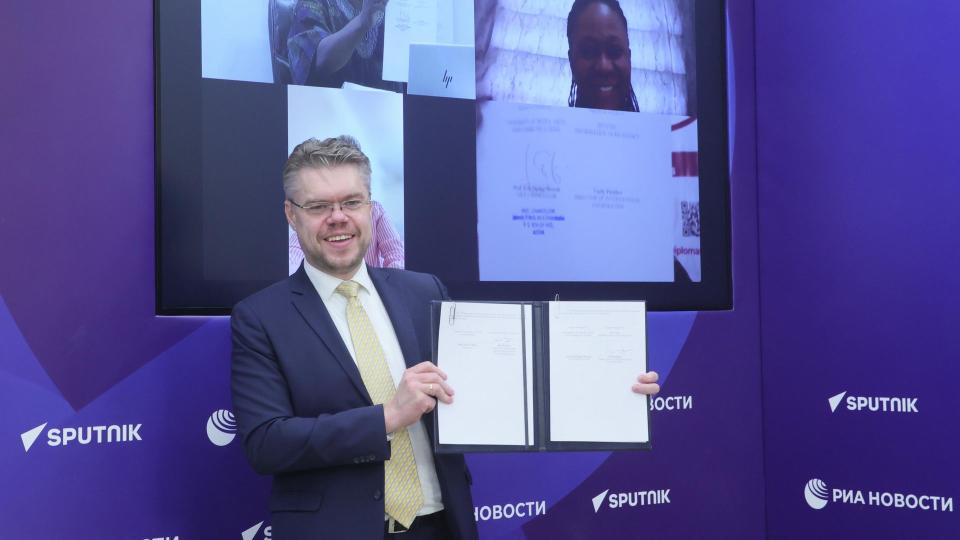 Директор Дирекции международного сотрудничества Международной медиагруппы Россия сегодня Василий Пушков - РИА Новости, 1920, 12.02.2026