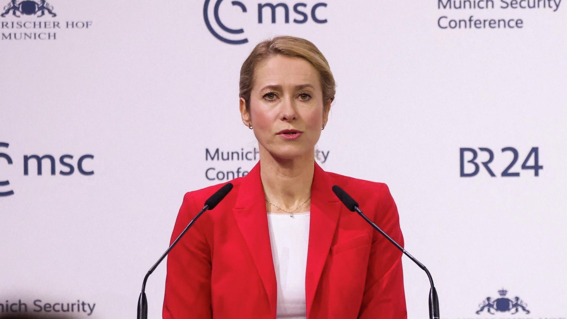 Глава евродипломатии ЕС Кая Каллас выступает на Мюнхенской конференции по безопасности Глава евродипломатии ЕС Кая Каллас выступает на Мюнхенской конференции по безопасности - РИА Новости, 1920, 16.02.2026