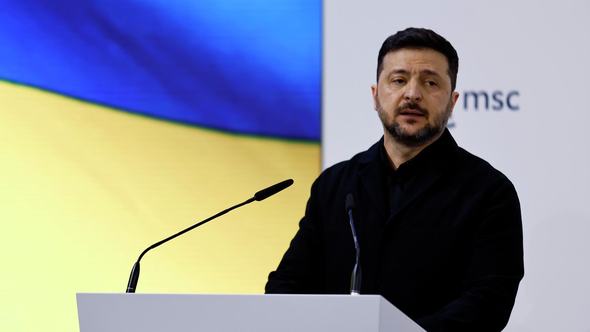 Владимир Зеленский выступает на Мюнхенской конференции по безопасности Владимир Зеленский выступает на Мюнхенской конференции по безопасности - РИА Новости, 1920, 15.02.2026