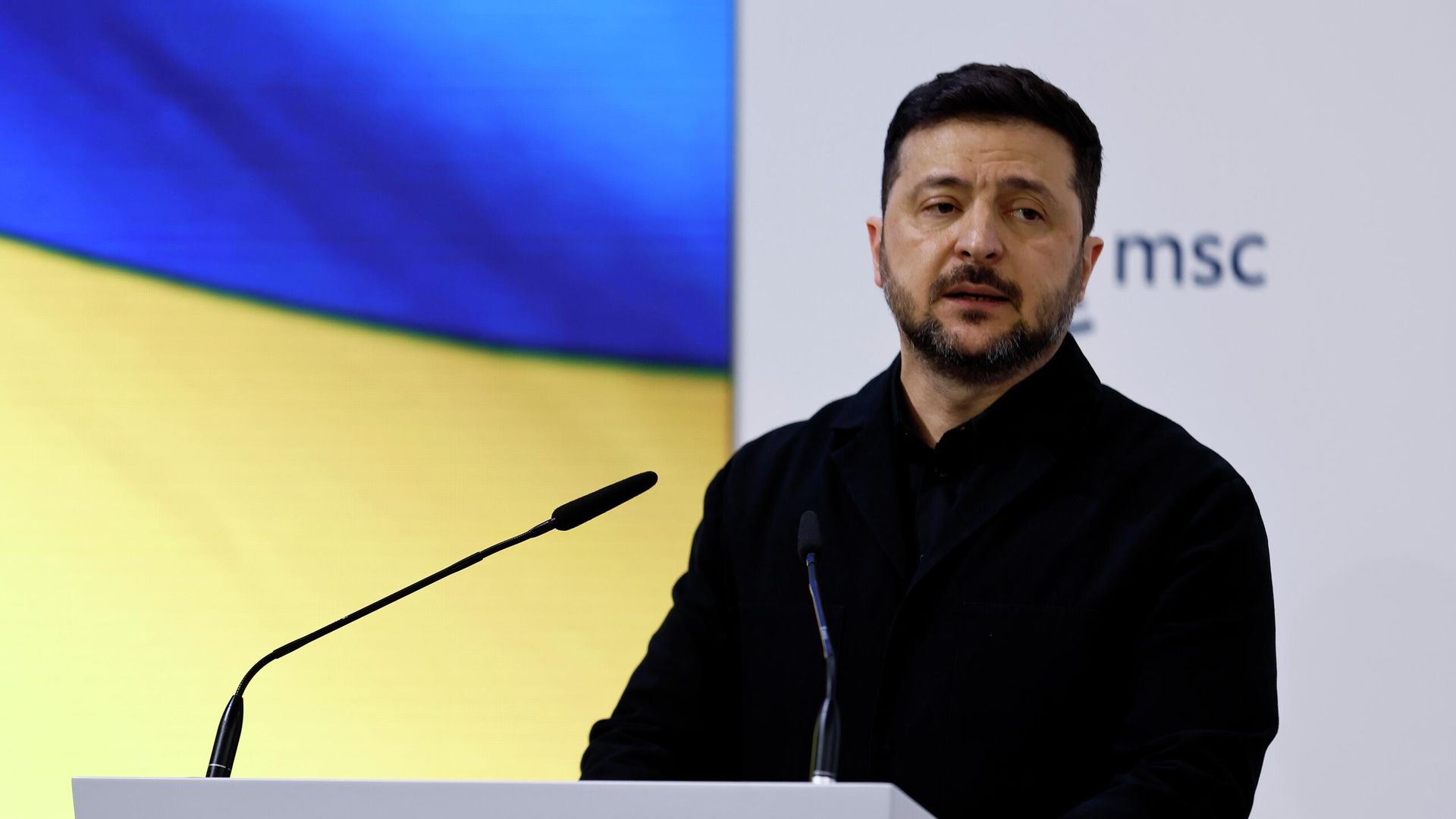 Владимир Зеленский выступает на Мюнхенской конференции по безопасности Владимир Зеленский выступает на Мюнхенской конференции по безопасности - РИА Новости, 1920, 15.02.2026