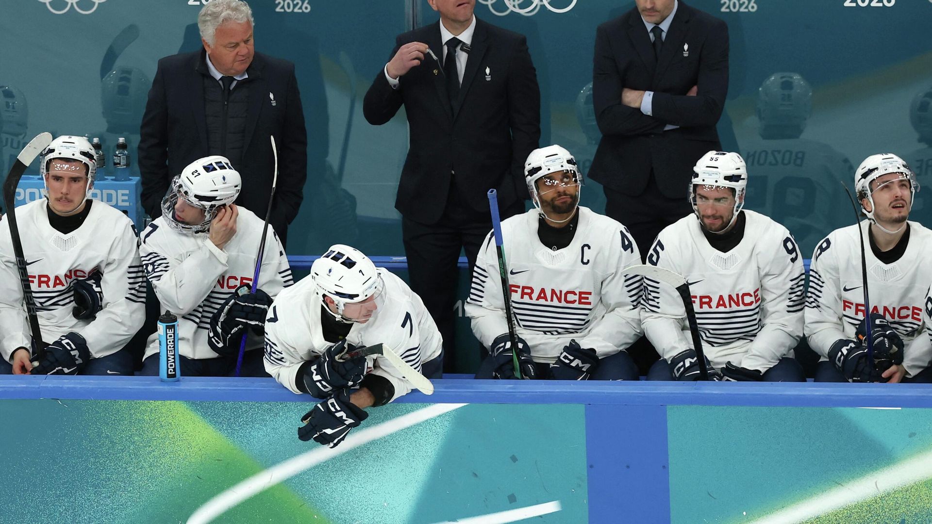 Хоккеисты сборной Франции на Олимпиаде-2026 Хоккеисты сборной Франции на Олимпиаде-2026 - РИА Новости, 1920, 15.02.2026