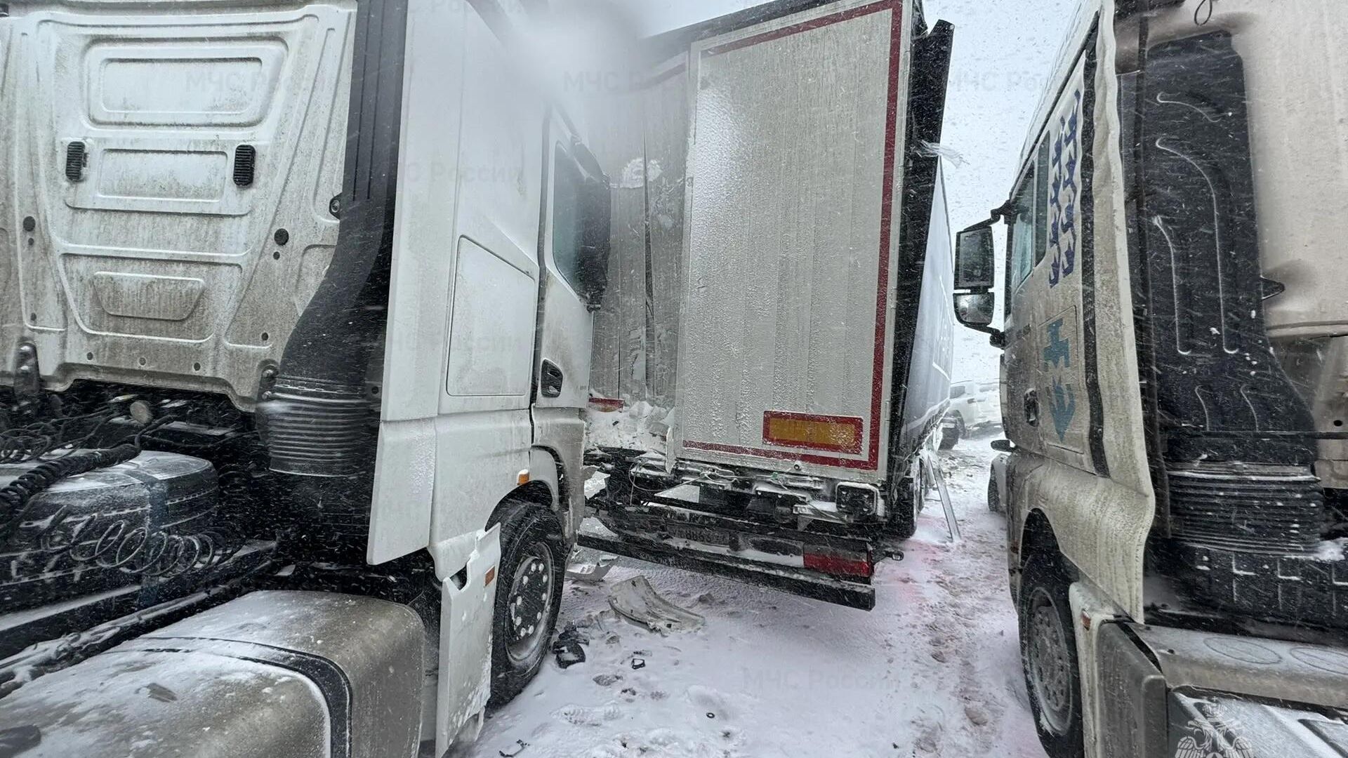 Пробка на трассе М-4 Дон после ДТП в Богородицком районе Тульской области. 16 февраля 2026 Пробка на трассе М-4 Дон после ДТП в Богородицком районе Тульской области. 16 февраля 2026 - РИА Новости, 1920, 16.02.2026