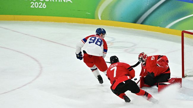 Хоккеист сборной Чехии Мартин Нечас на Олимпиаде-2026