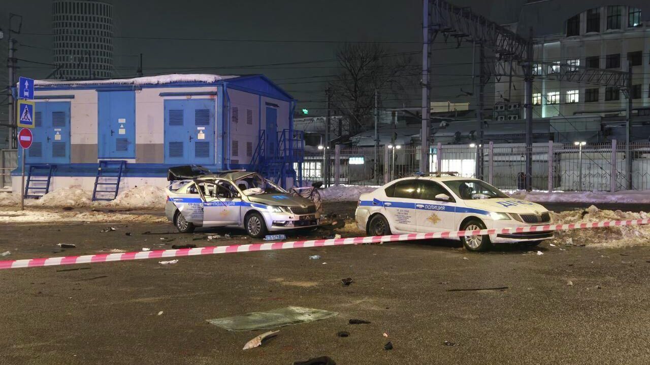 Ситуация на площади Савеловского вокзала в Москве после взрыва Ситуация на площади Савеловского вокзала в Москве после взрыва - РИА Новости, 1920, 24.02.2026