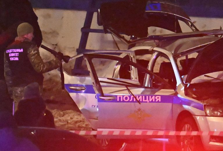 Взрыв автомобиля на площади Савеловского вокзала