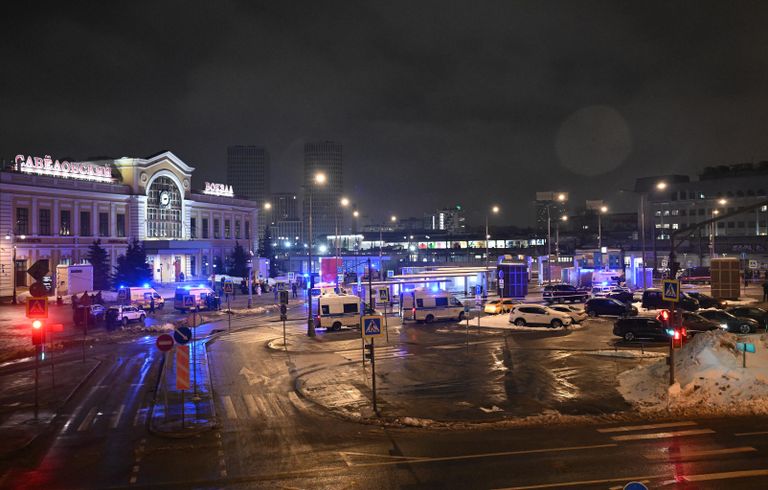 Взрыв автомобиля на площади Савеловского вокзала