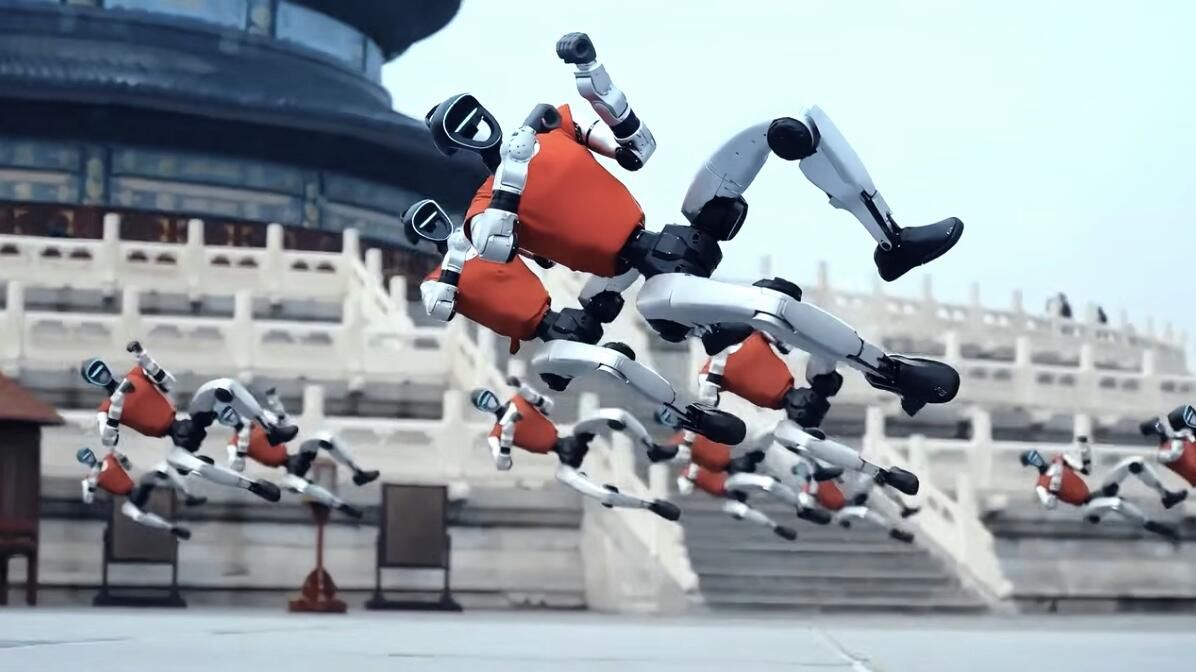 Около 50 человекоподобных роботов компании Unitree Robotics продемонстрировали исполнение боевых искусств на фоне Храма Неба в Пекине Около 50 человекоподобных роботов компании Unitree Robotics продемонстрировали исполнение боевых искусств на фоне Храма Неба в Пекине - РИА Новости, 1920, 24.02.2026