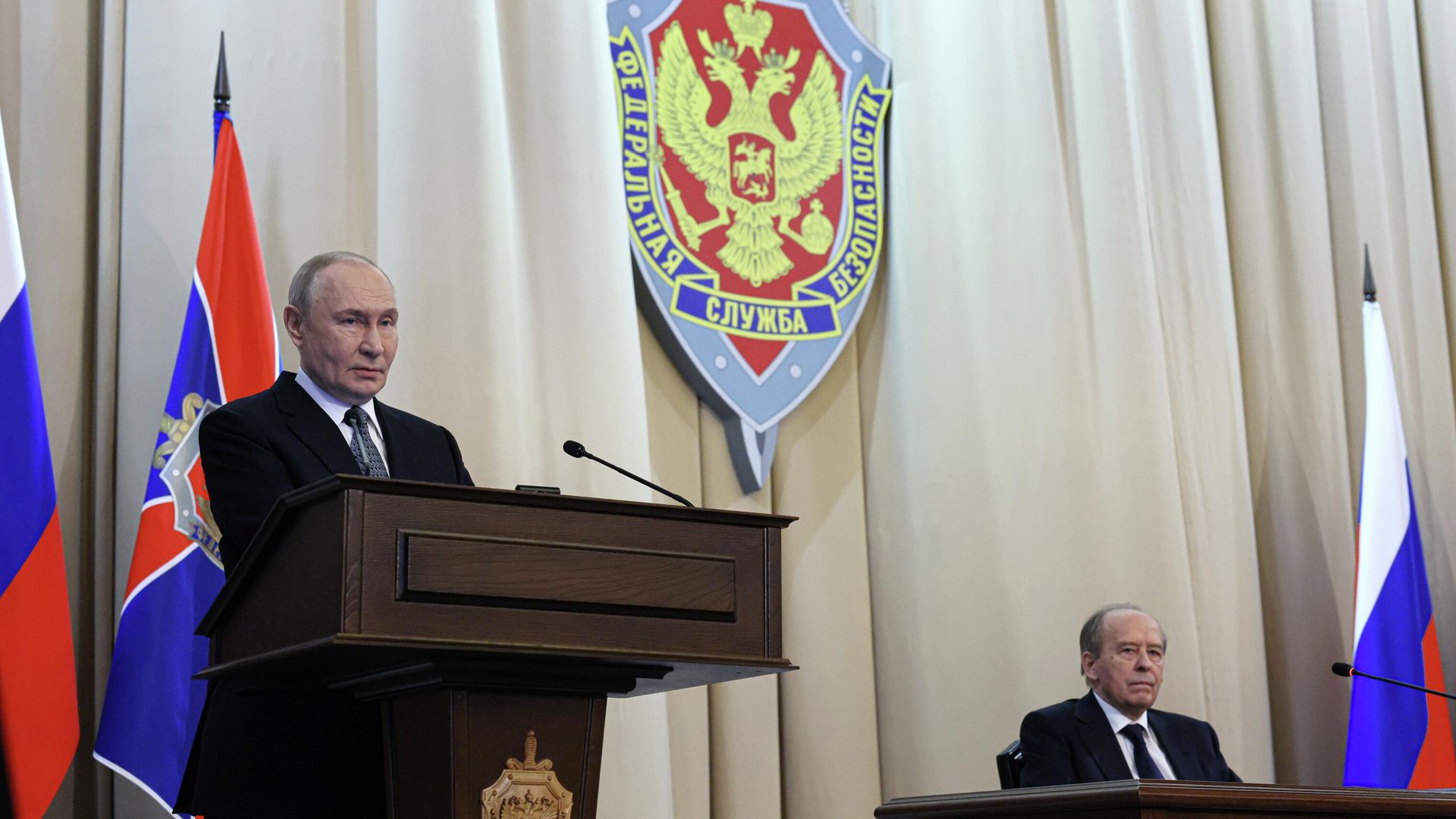 Президент РФ Владимир Путин выступает на заседании коллегии Федеральной службы безопасности РФ - РИА Новости, 1920, 24.02.2026
