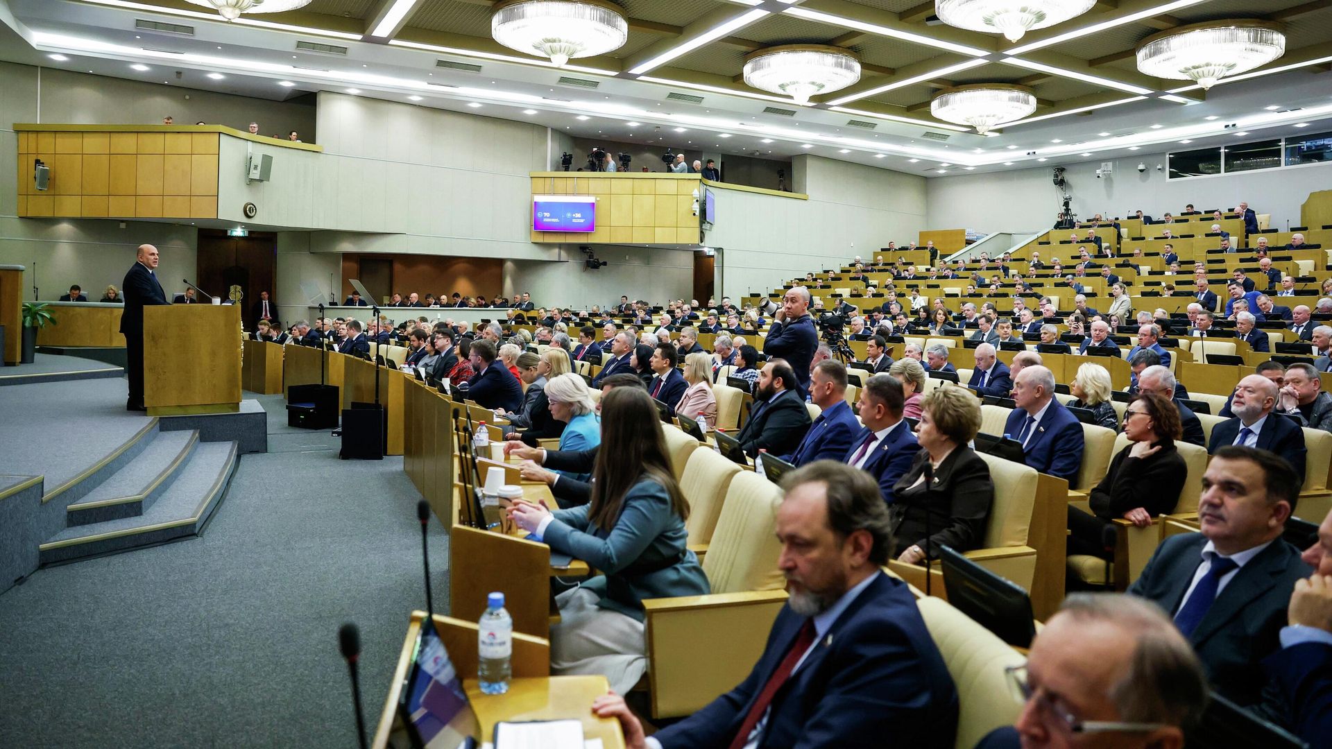 Председатель правительства РФ Михаил Мишустин выступает с ежегодным отчетом правительства РФ в Государственной Думе РФ Председатель правительства РФ Михаил Мишустин выступает с ежегодным отчетом правительства РФ в Государственной Думе РФ - РИА Новости, 1920, 25.02.2026