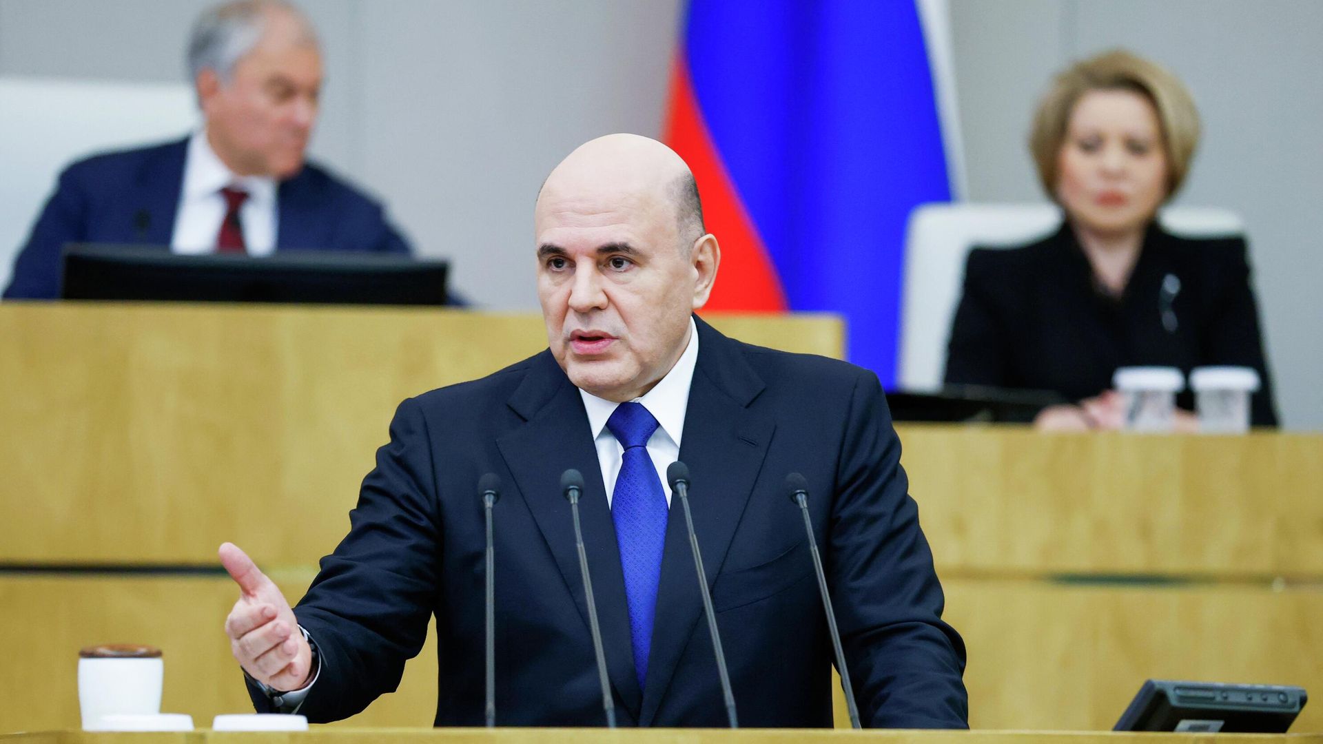 Председатель правительства РФ Михаил Мишустин выступает с ежегодным отчетом правительства РФ в Государственной Думе РФ Председатель правительства РФ Михаил Мишустин выступает с ежегодным отчетом правительства РФ в Государственной Думе РФ - РИА Новости, 1920, 25.02.2026