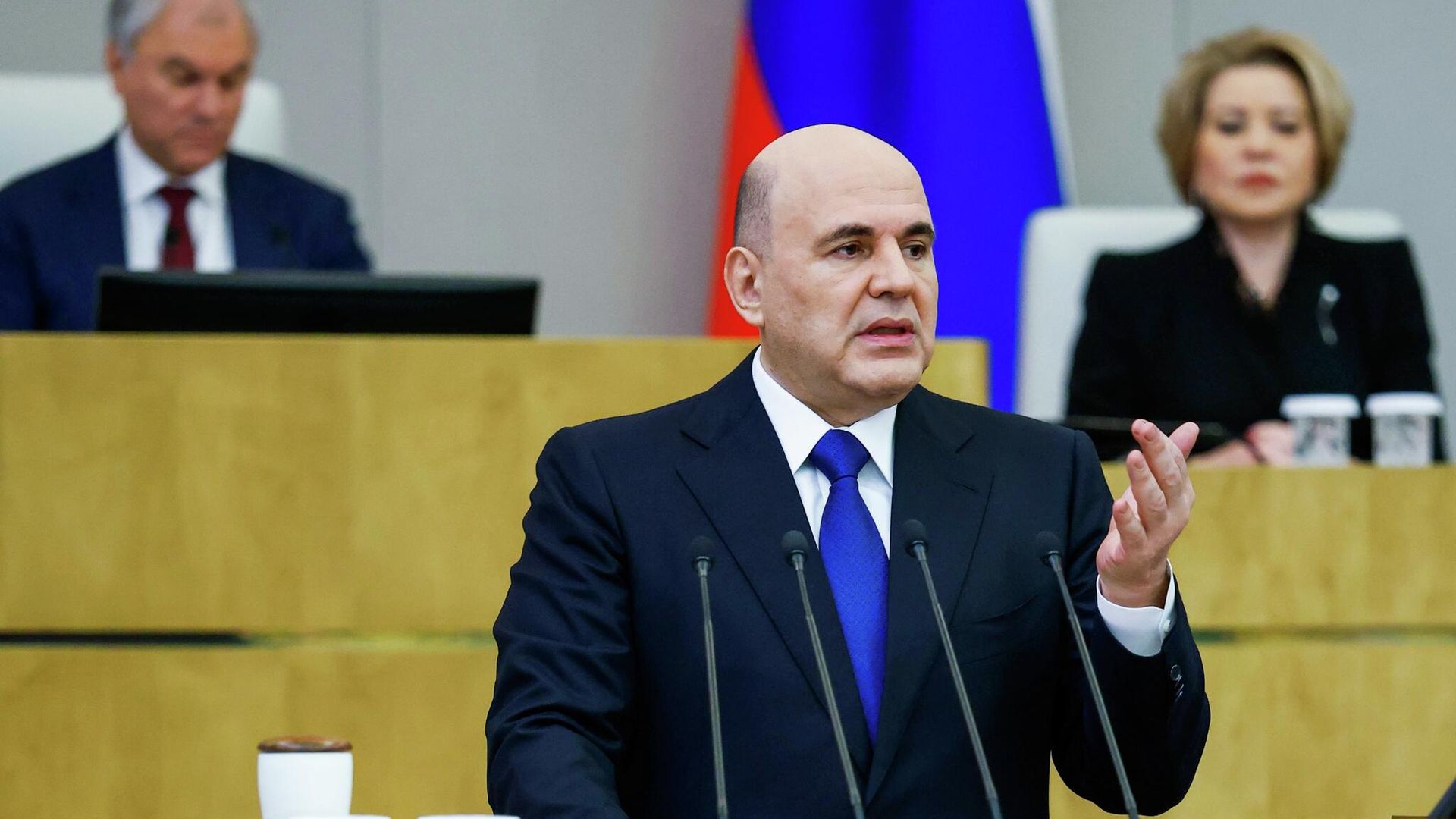 Председатель правительства РФ Михаил Мишустин выступает с ежегодным отчетом правительства РФ в Государственной Думе РФ - РИА Новости, 1920, 25.02.2026
