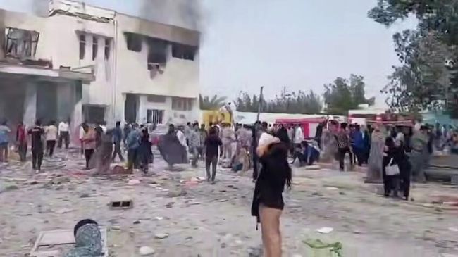 На месте удара по школе на юге Ирана