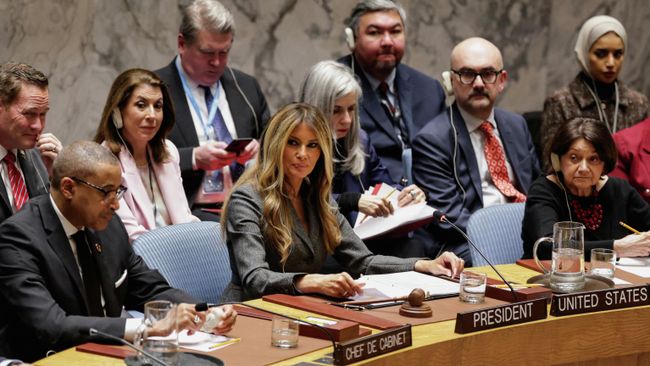 Первая леди США Меланья Трамп на заседании Совета Безопасности ООН