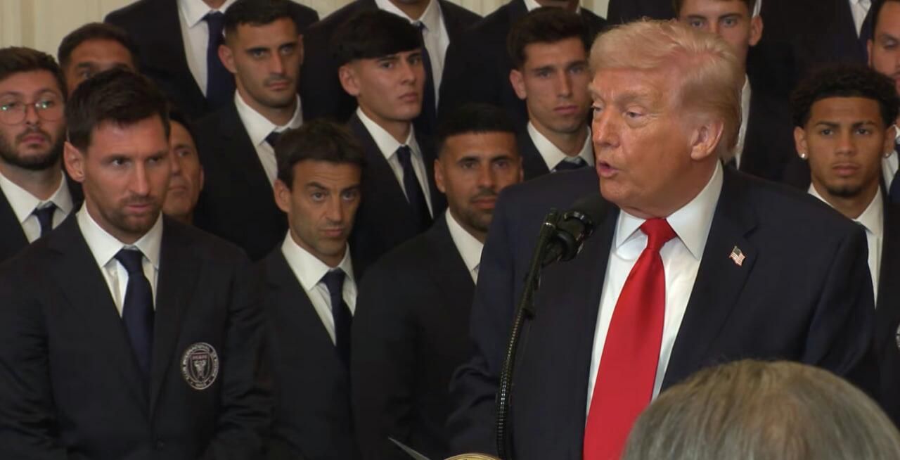 Лионель Месси и Интер Майами на приеме у Дональда Трампа в Белом доме - РИА Новости, 1920, 06.03.2026