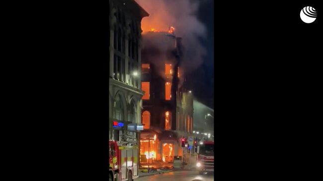 Пожар рядом с центральным вокзалом в Глазго