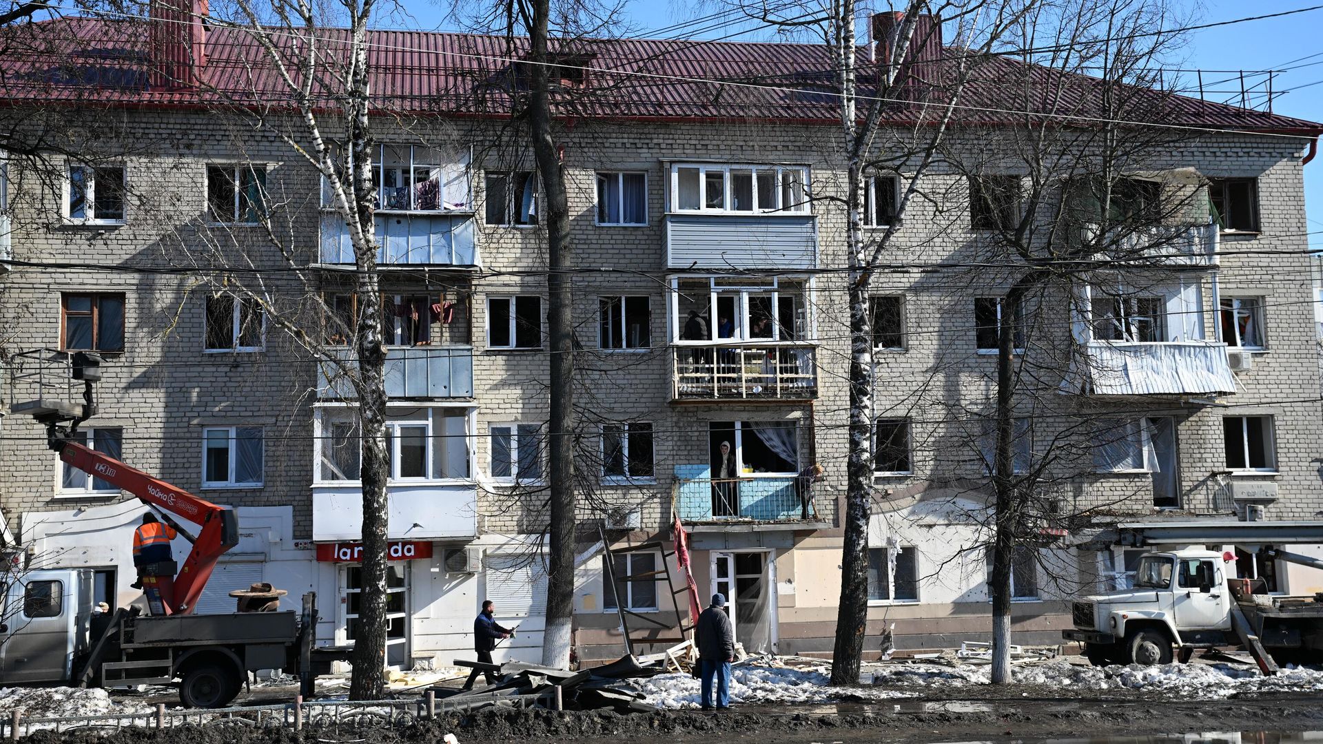 Здание, поврежденное в результате ракетного удара ВСУ по Брянску Здание, поврежденное в результате ракетного удара ВСУ по Брянску - РИА Новости, 1920, 12.03.2026
