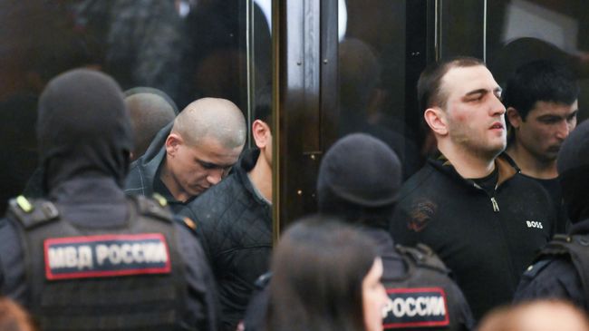 Фигуранты по делу о теракте в концертном зале Крокус Сити Холл в здании суда