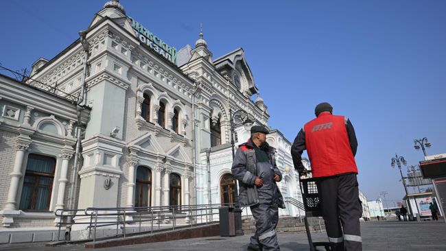 Здание Рижского вокзала в Москве