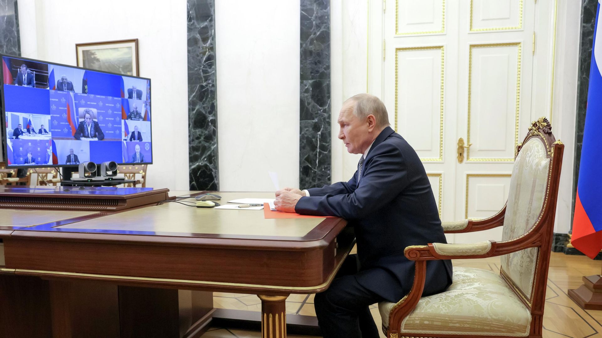 Путин на оперативном совещании Совбеза Путин на оперативном совещании Совбеза - РИА Новости, 1920, 13.03.2026