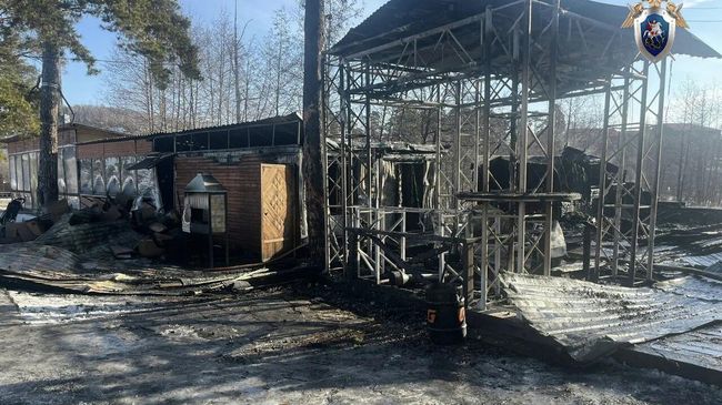 Последствия пожара на городском пляже озера Тургояк в Челябинской области